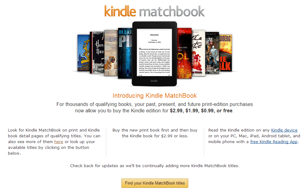 Amazon Matchbook